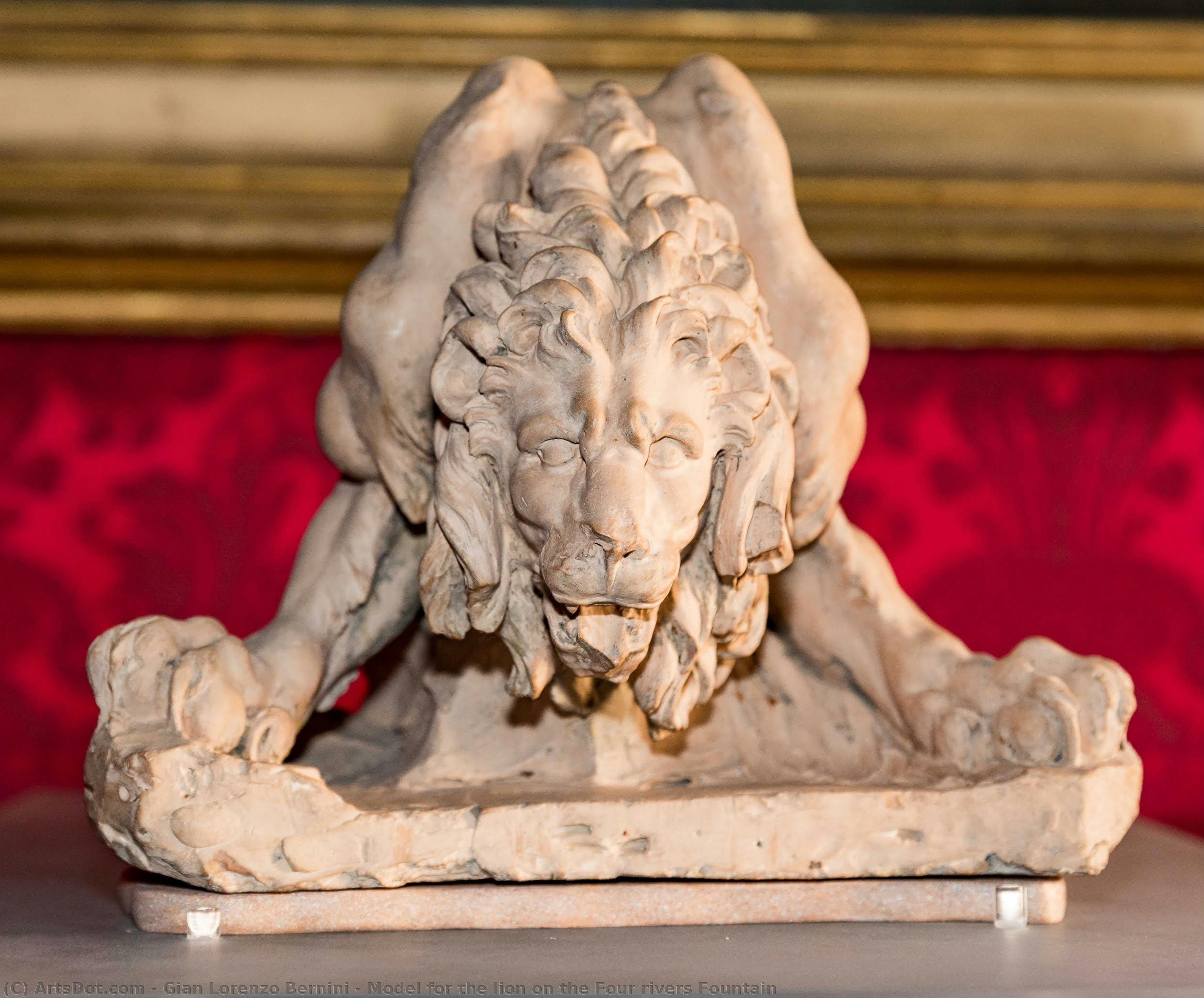Model For The Lion On The Four Rivers Fountain — Gian Lorenzo Bernini