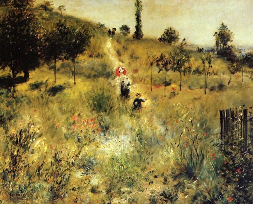 Path Winding Through The High Grass — Pierre-auguste Renoir