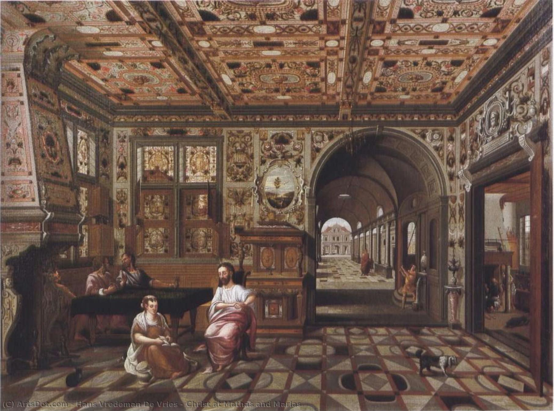 Christ At Mathas And Marias — Hans Vredeman De Vries
