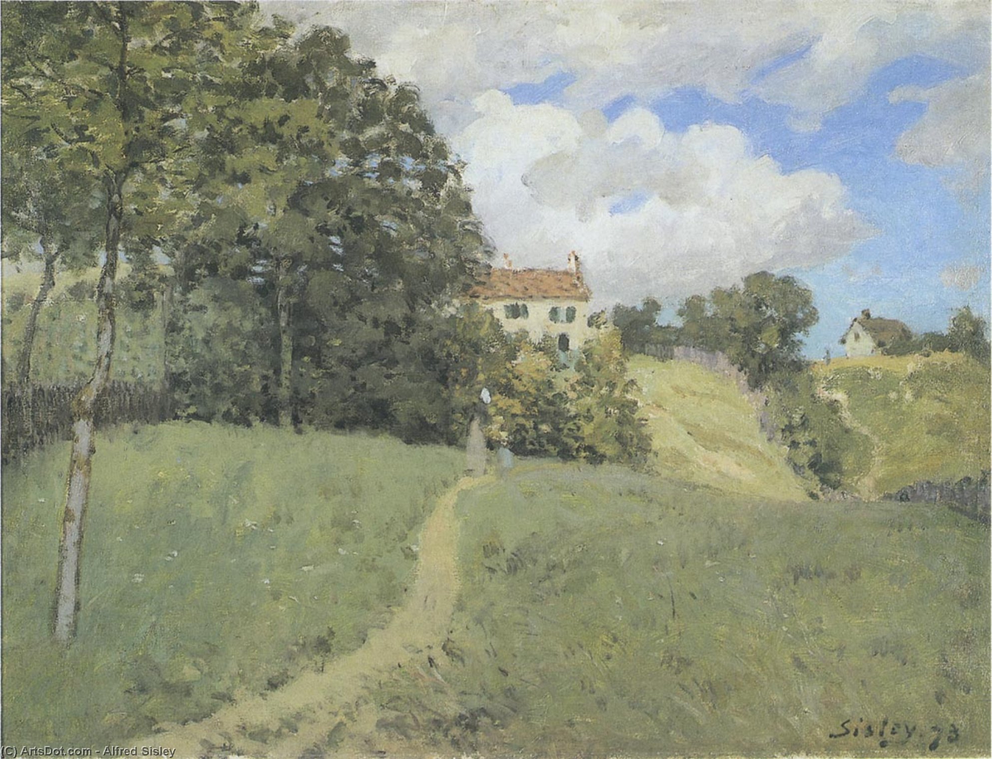 Landscape With Houses — Alfred Sisley