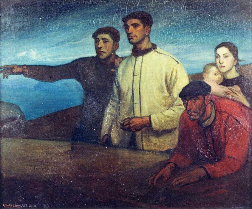 Pescadores - La Galerna — Aurelio Arteta