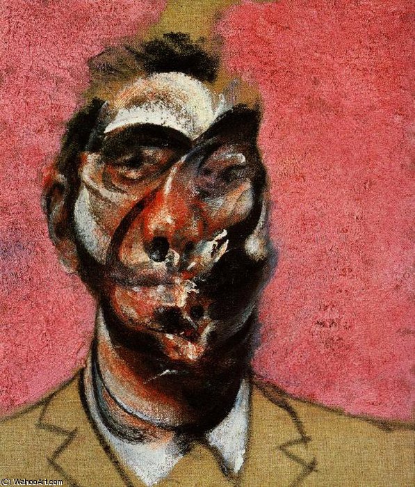 Three Studies For Portr. Of G.dyer On Pink Ground, Cen — Francis Bacon