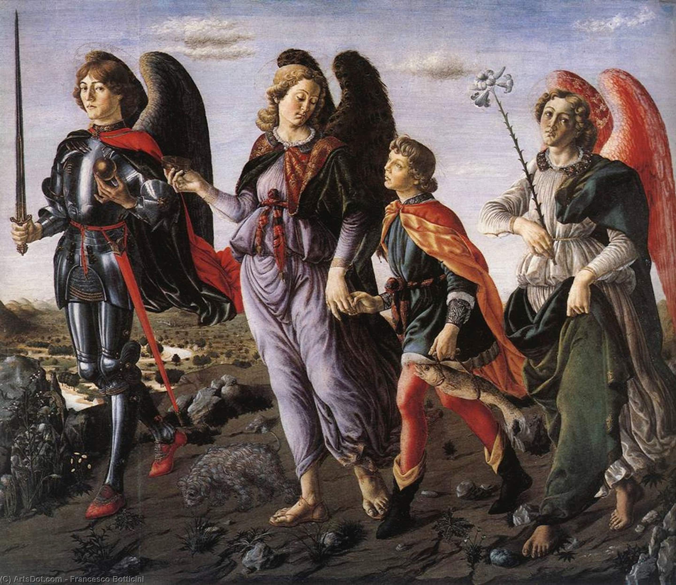 The Three Archangels With Tobias — Francesco Di Giovanni Botticini