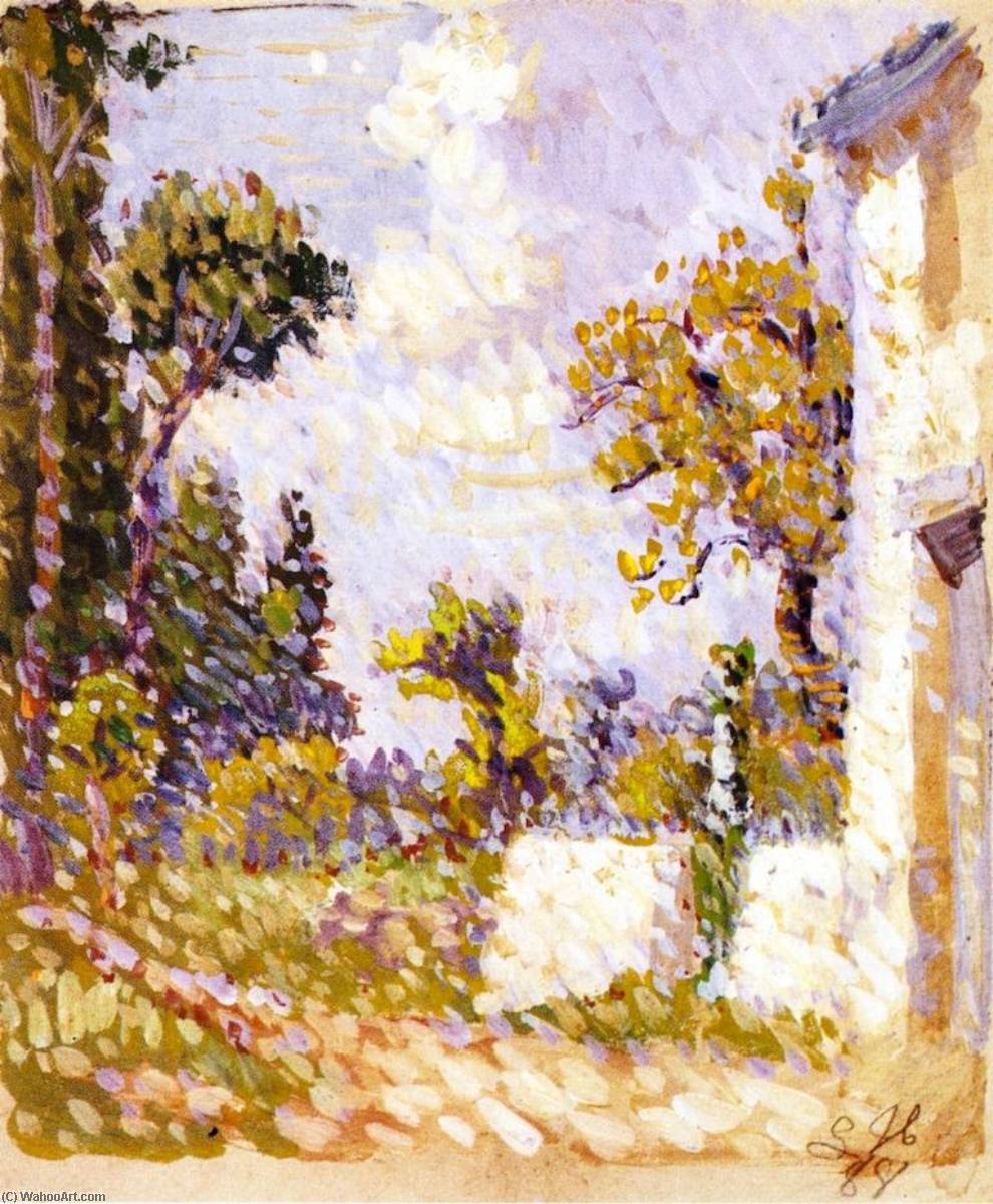 Landscape With Wall And Trees — Louis Hayet