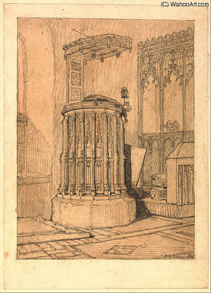 Pulpit In South Burlingham Church, Norfolk — John Sell Cotman