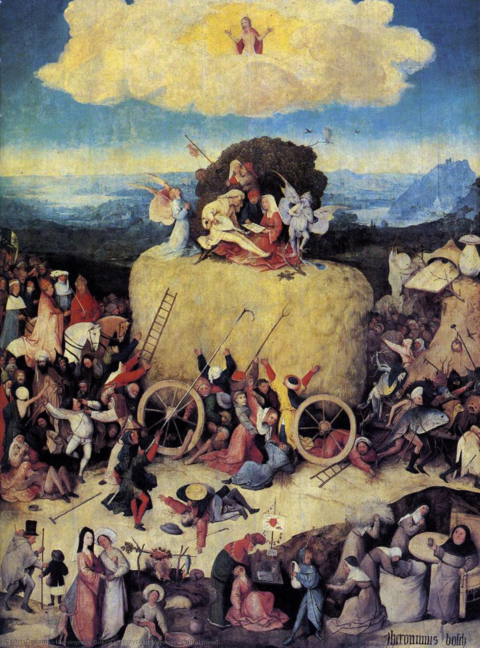 Triptych Of Haywain (central Panel) — Hieronymus Bosch