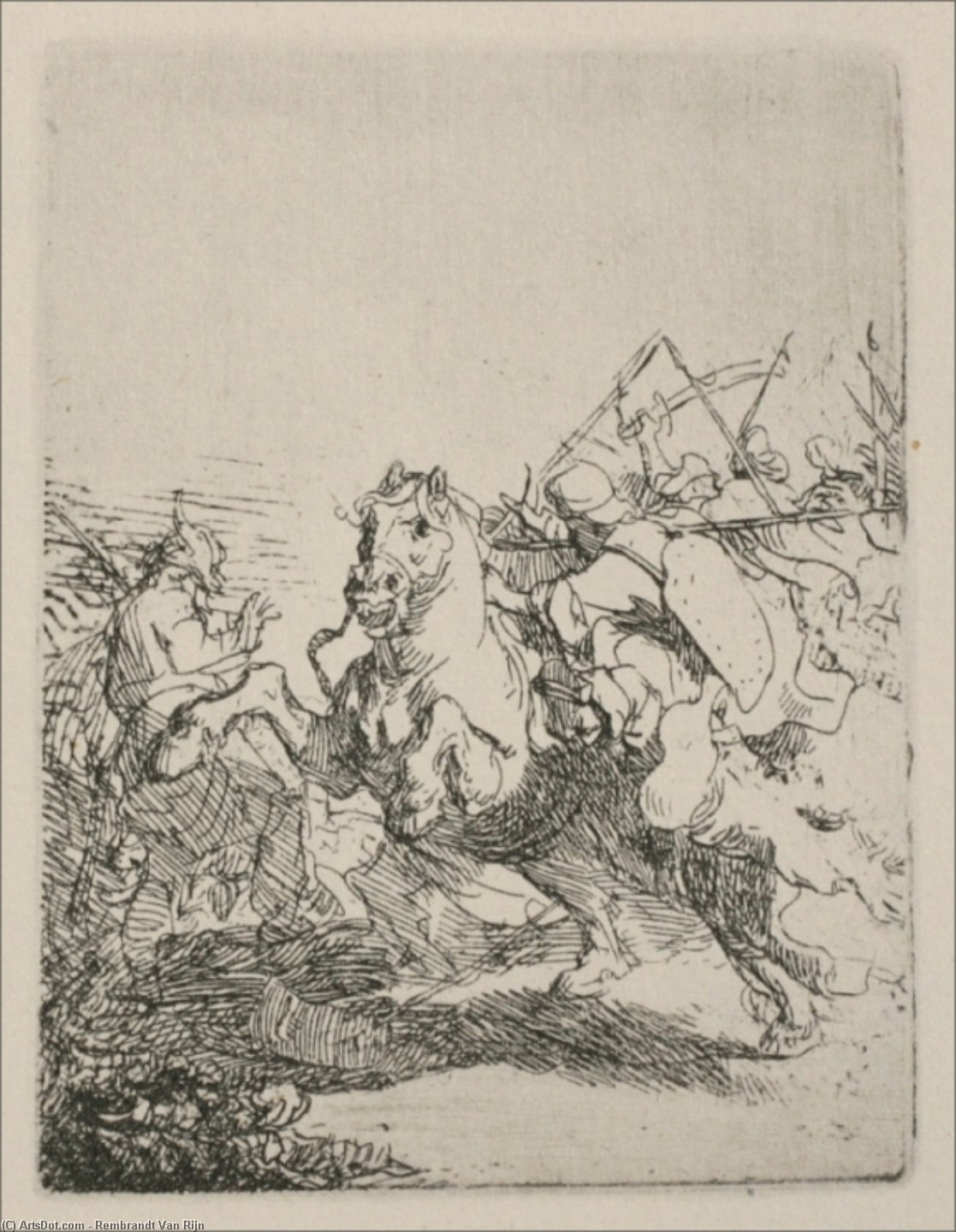 A Battle-piece — Rembrandt Van Rijn