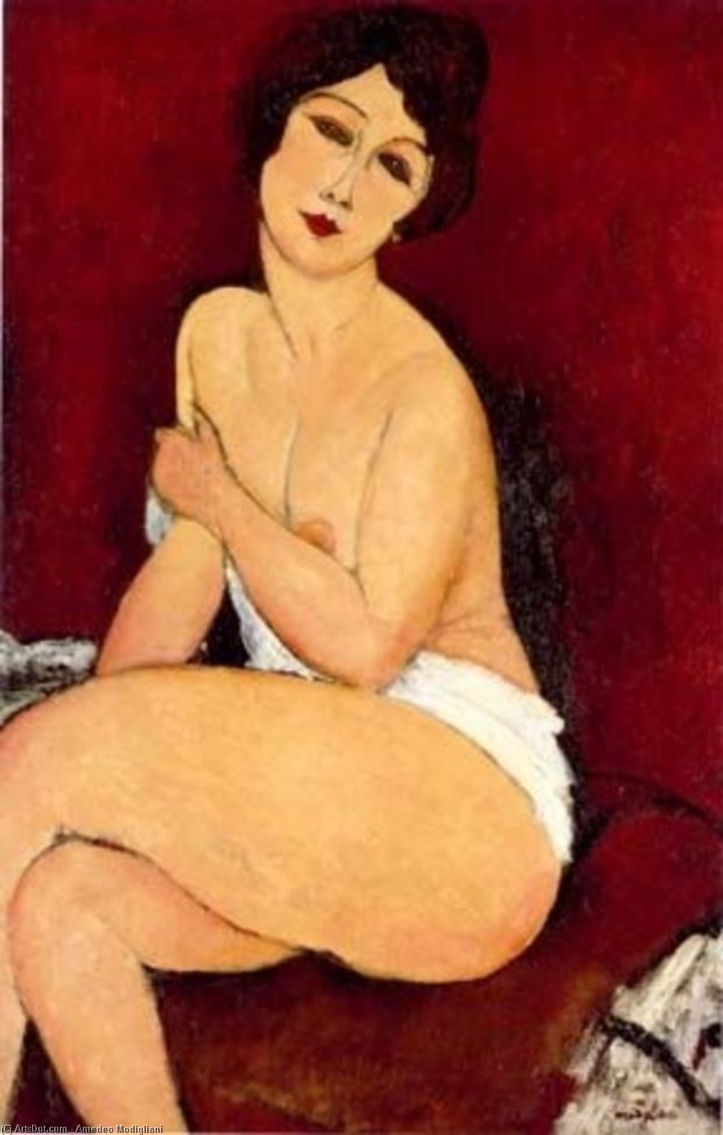 Nu Assis Sur Un Divan (also Known As La Belle Romaine) — Amedeo Clemente Modigliani