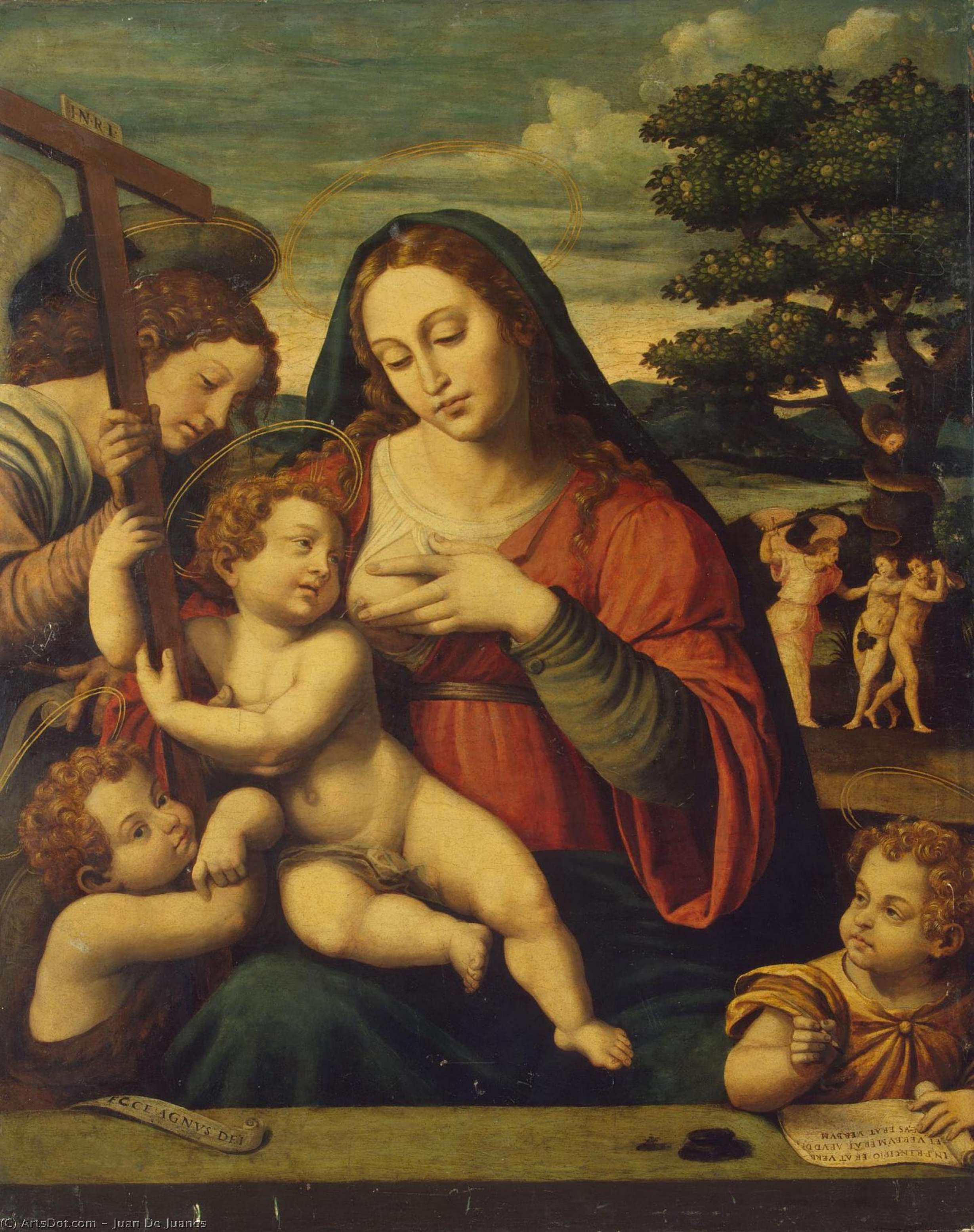 Virgin And The Child With Sts John The Baptist And John The Evangelist — Juan De Juanes