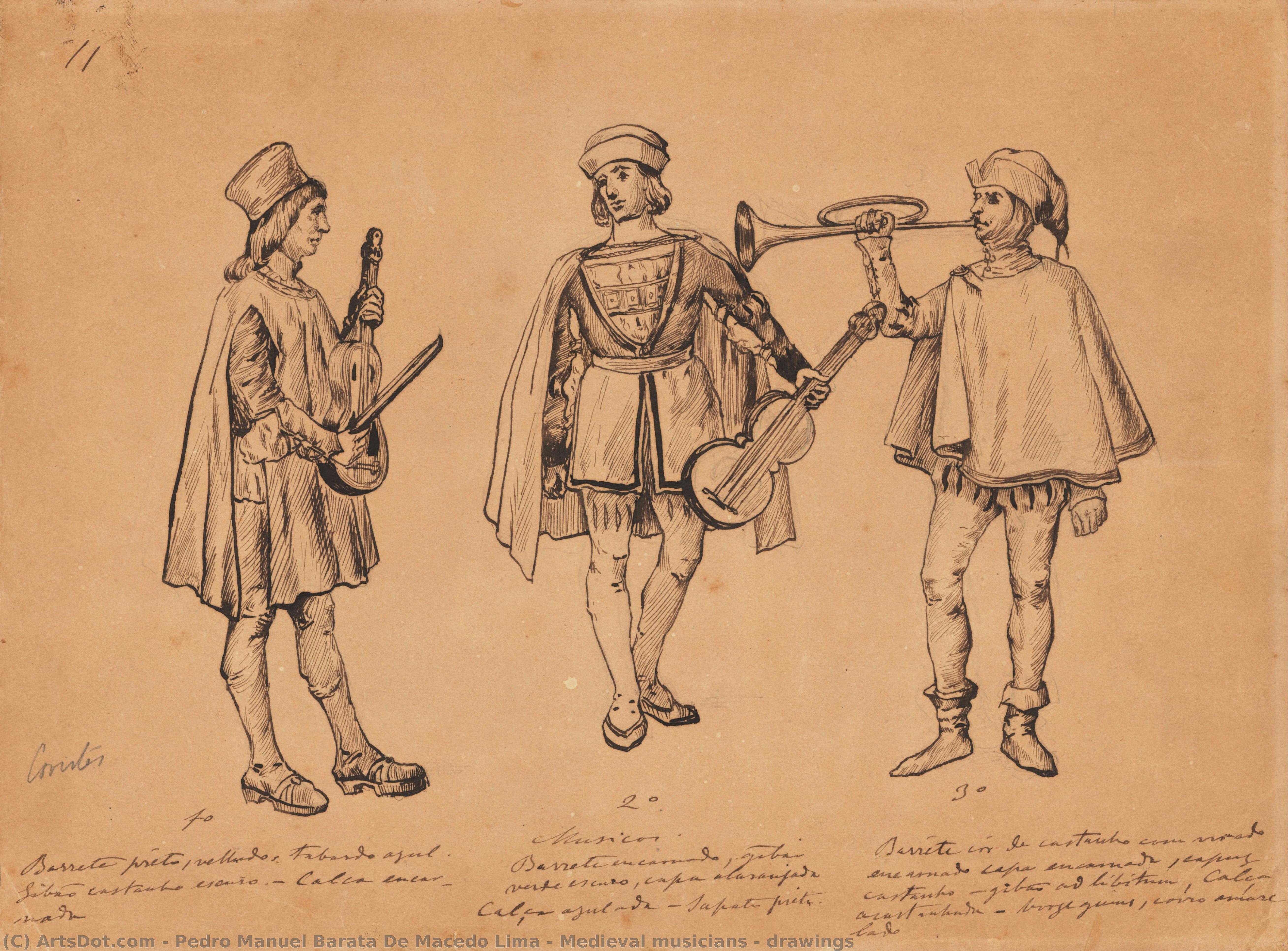 Medieval Musicians - Drawings — Pedro Manuel Barata De Macedo Lima