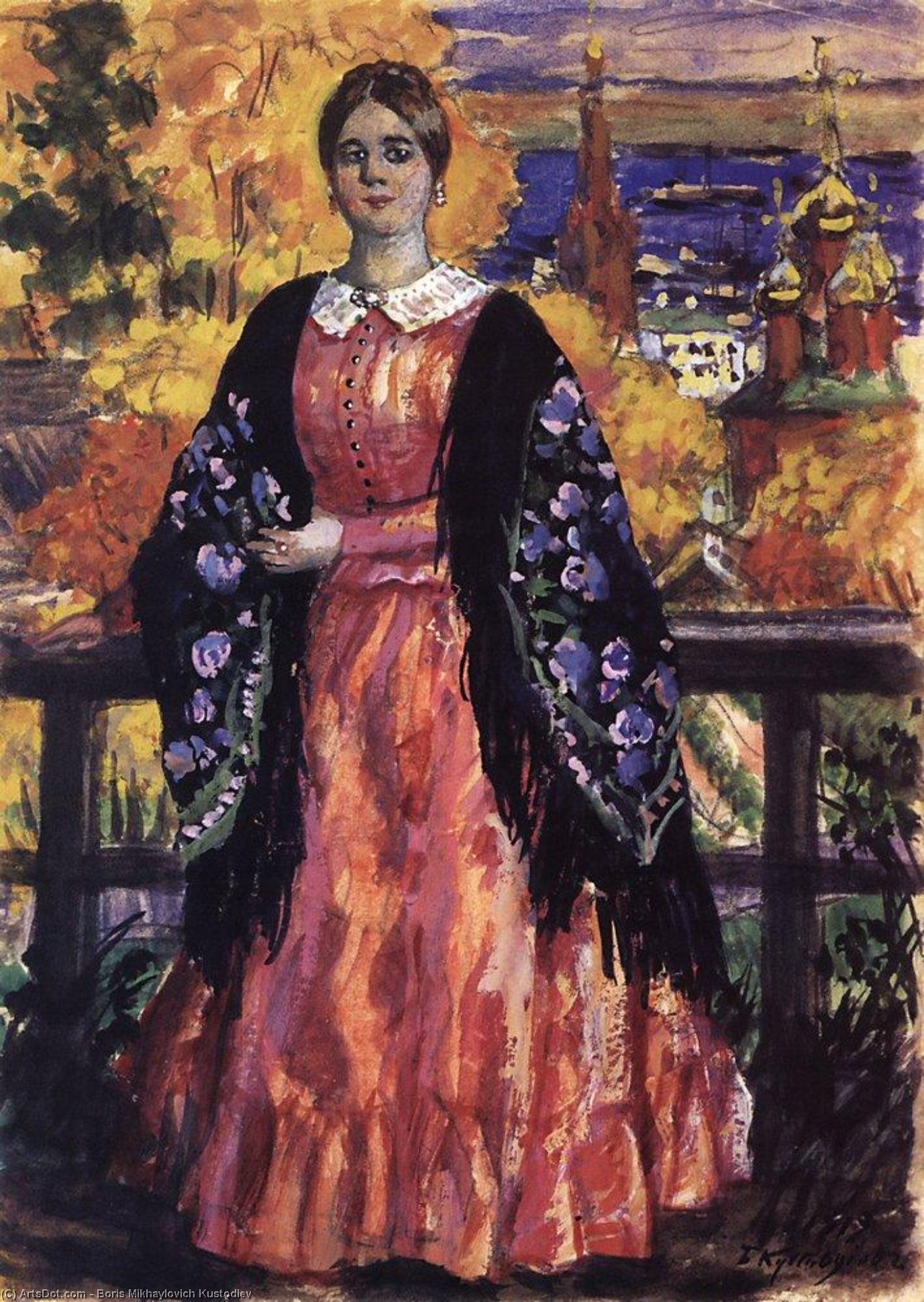 Mercahnt's Wife — Boris Mikhailovich Kustodiev