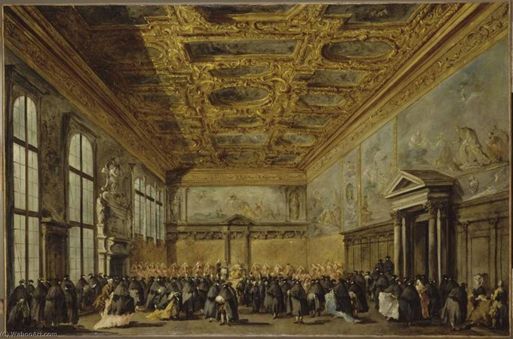 L'audience Accordée Par Le Doge De Venise Dans La Salle Du Collège Au Palais Ducal De Venise — Francesco Lazzaro Guardi