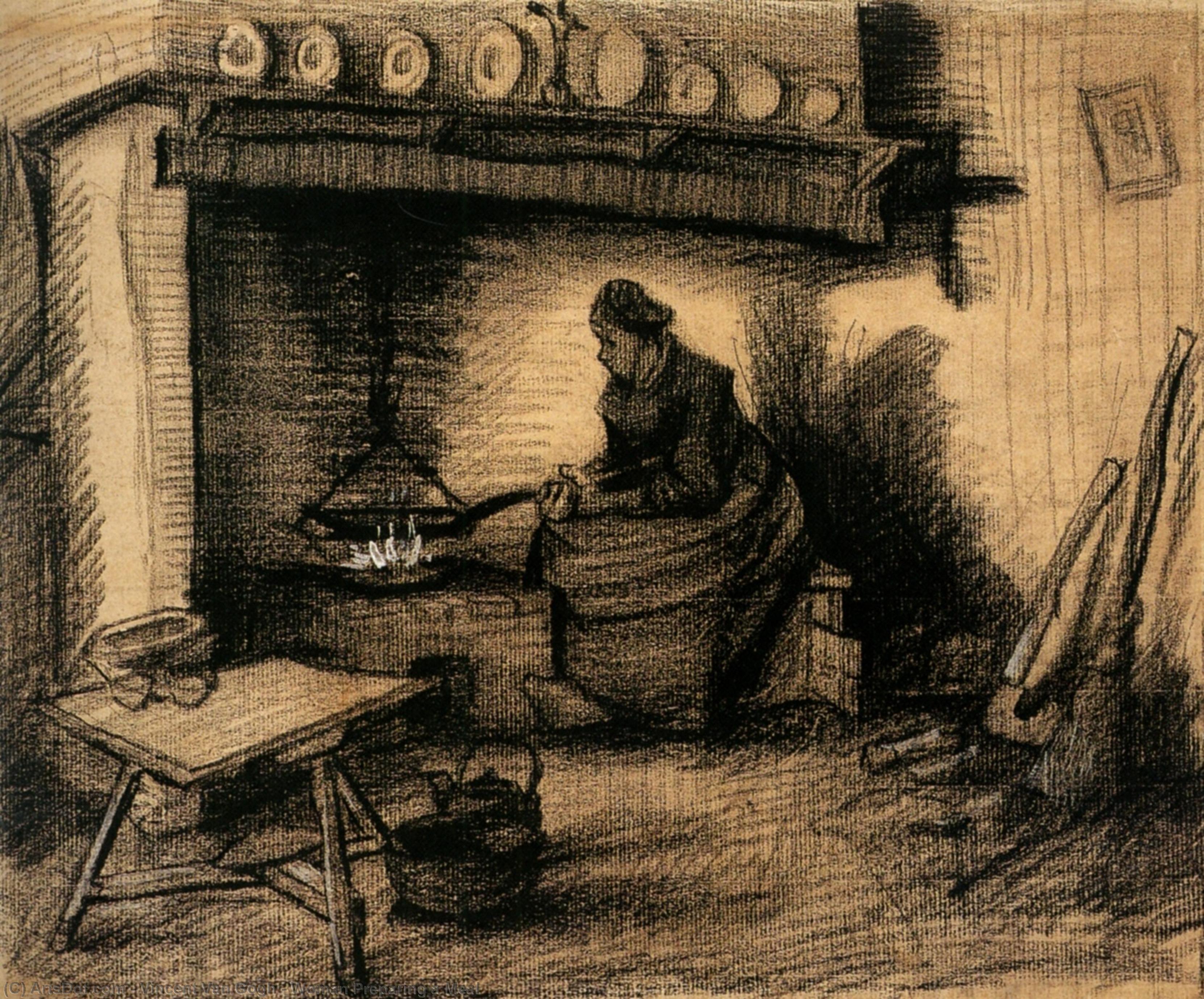 Woman Preparing A Meal — Vincent Willem Van Gogh