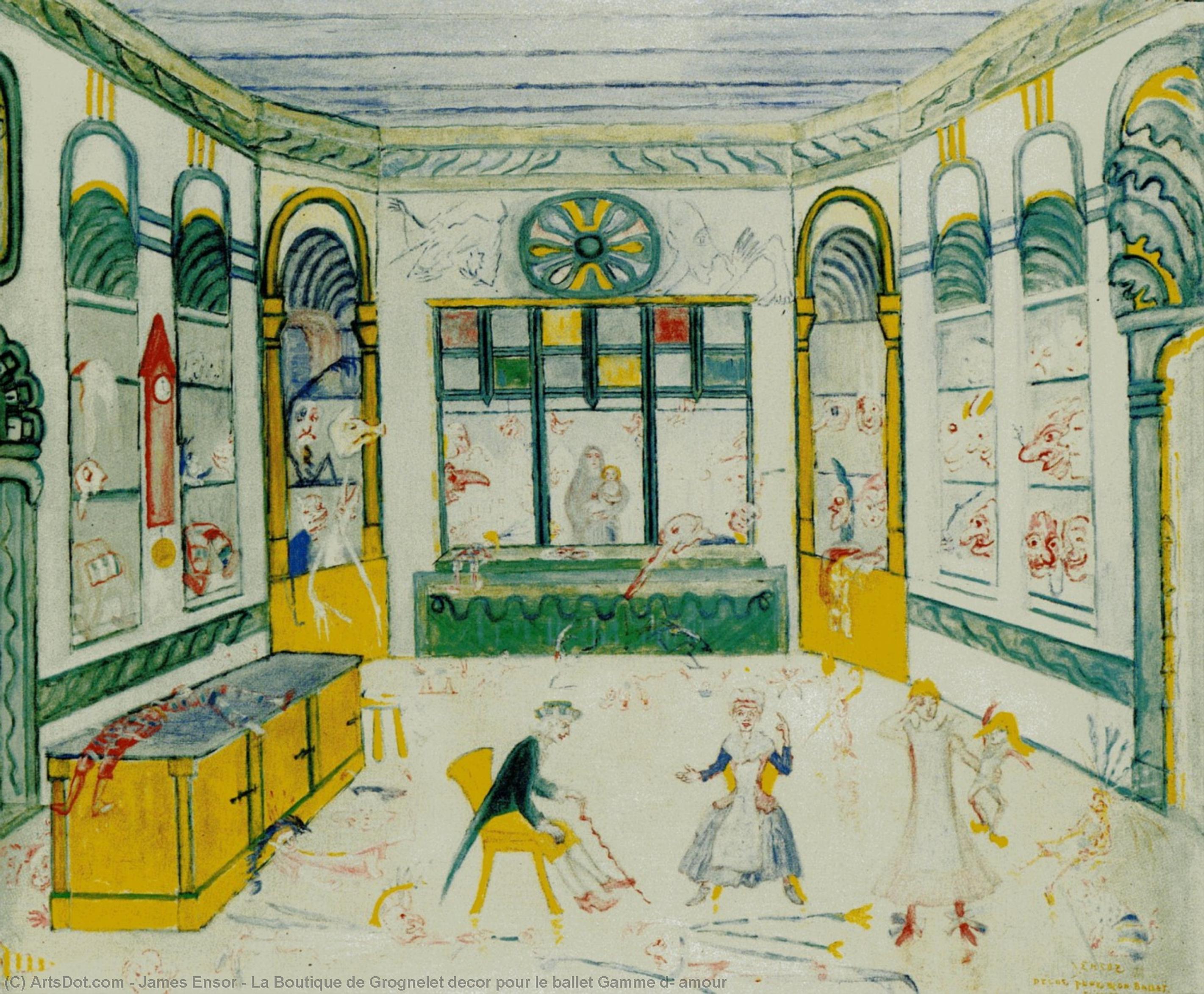 La Boutique De Grognelet Decor Pour Le Ballet Gamme D' Amour — James Ensor
