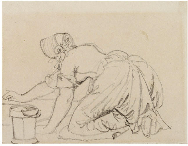 Woman Scrubbing The Floor — Daniel Maclise