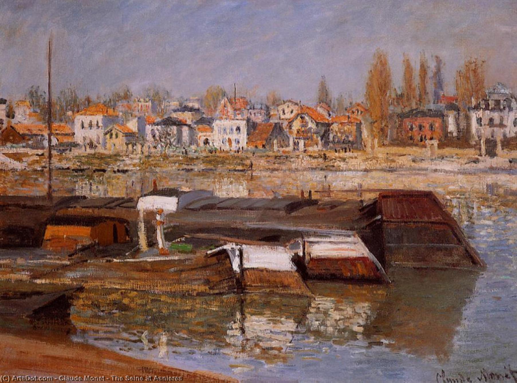The Seine At Asnieres — Claude Monet