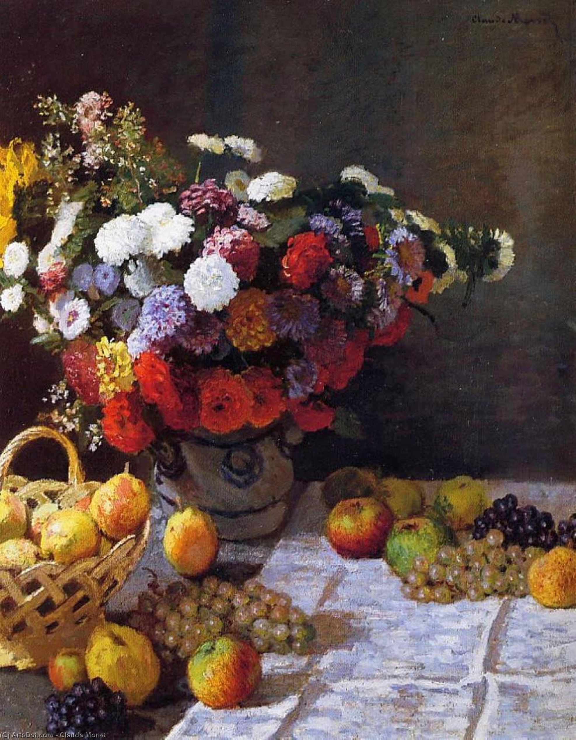 Flowers And Fruit — Claude Monet
