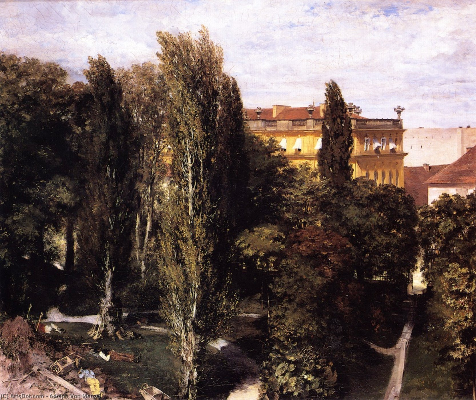 Garden Of Prince Albert's Palace — Adolph Von Menzel