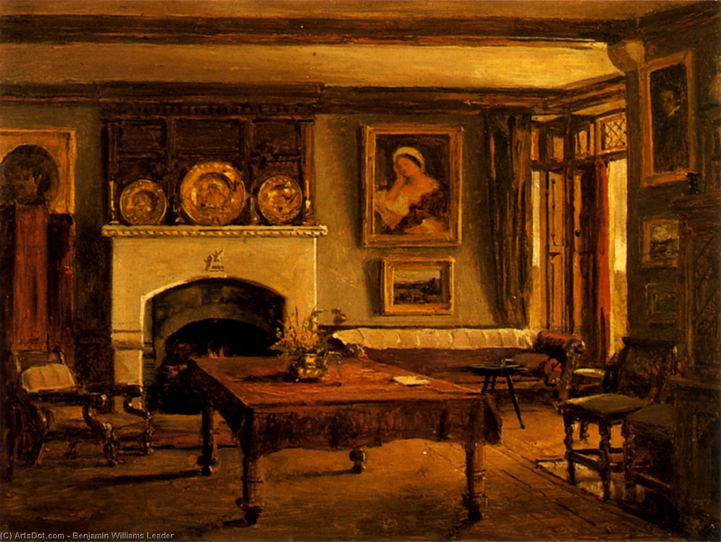 Interior Of The Brake (dining Room) — R.a Benjamin Williams Leader