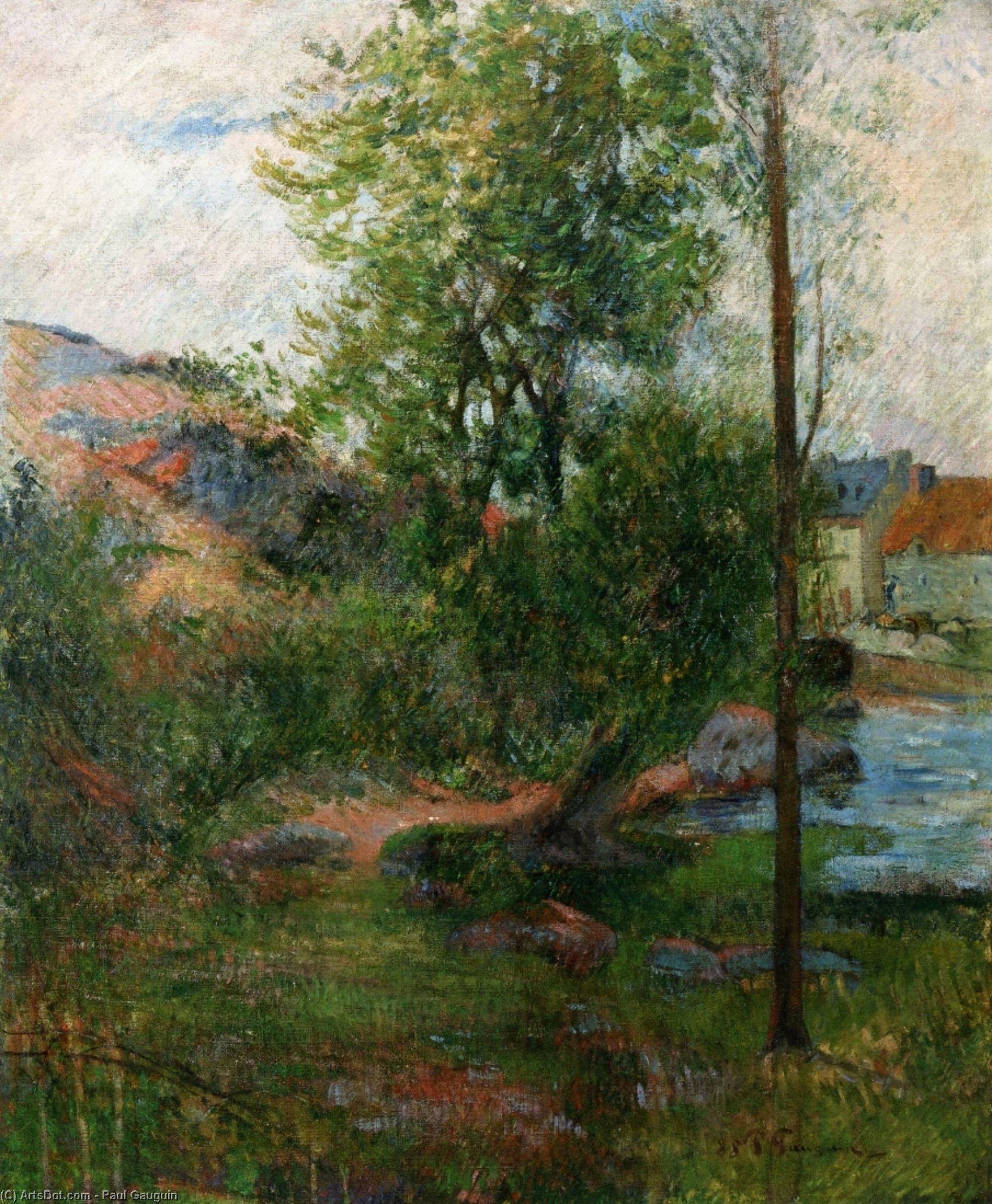 Willow By The Aven — Eugène Henri Paul Gauguin