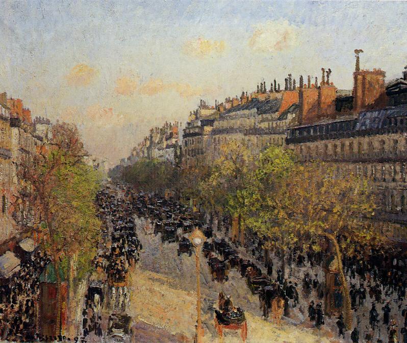 Boulevard Montmartre, Sunset — Camille Pissarro