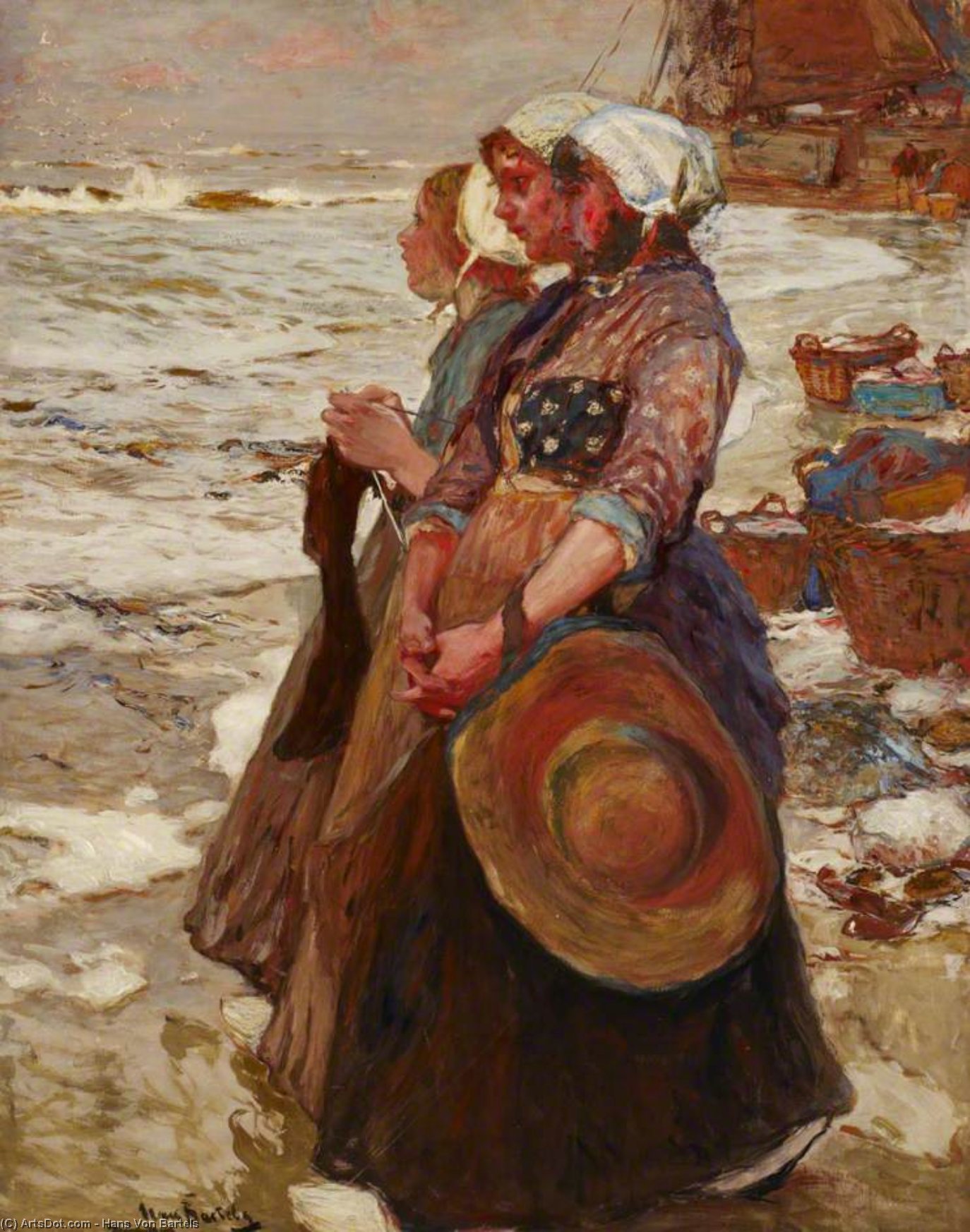 Three Dutch Fishergirls — Hans Von Bartels