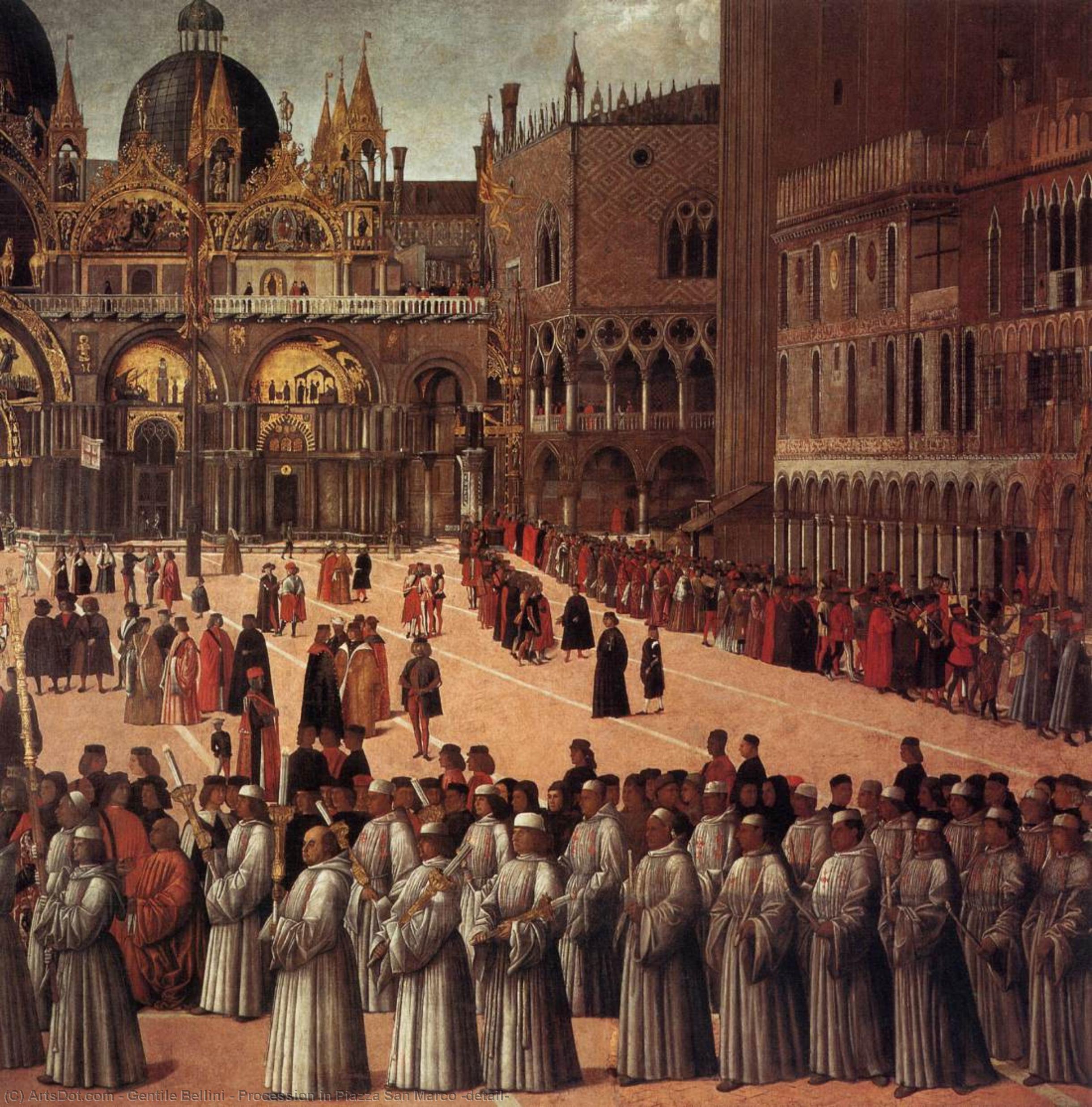 Procession In Piazza San Marco (detail) — Gentile Bellini