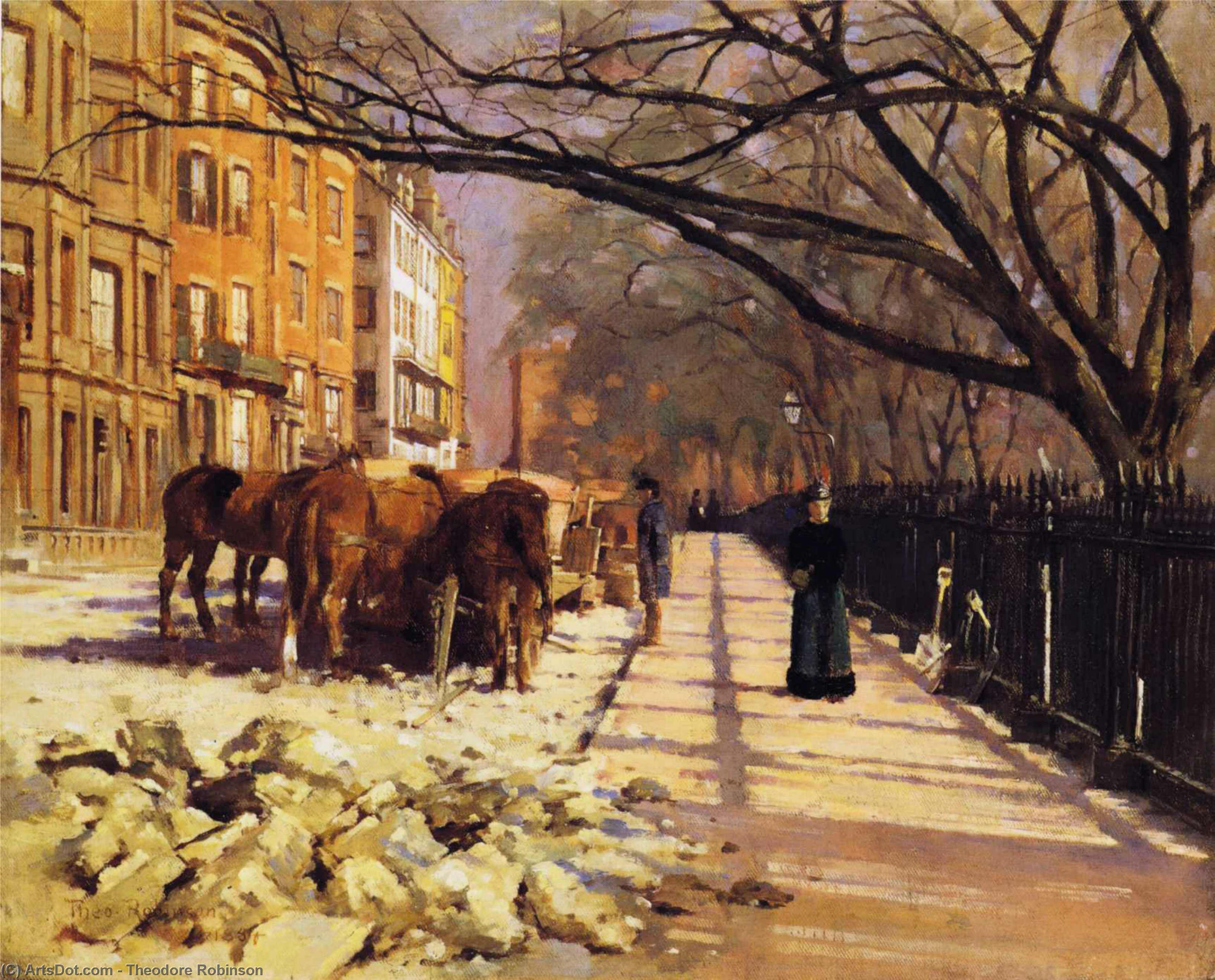 Beacon Street, Boston — Theodore Robinson