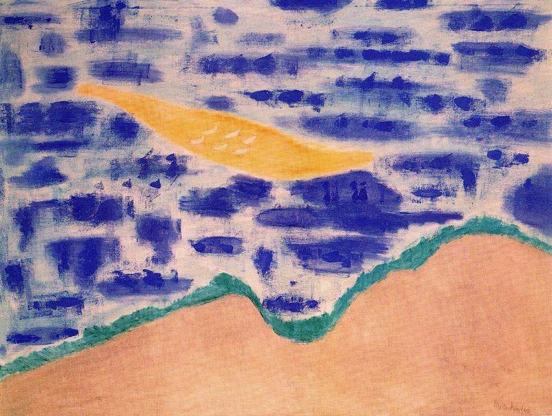 Sandbank Und Seevögel — Milton Avery