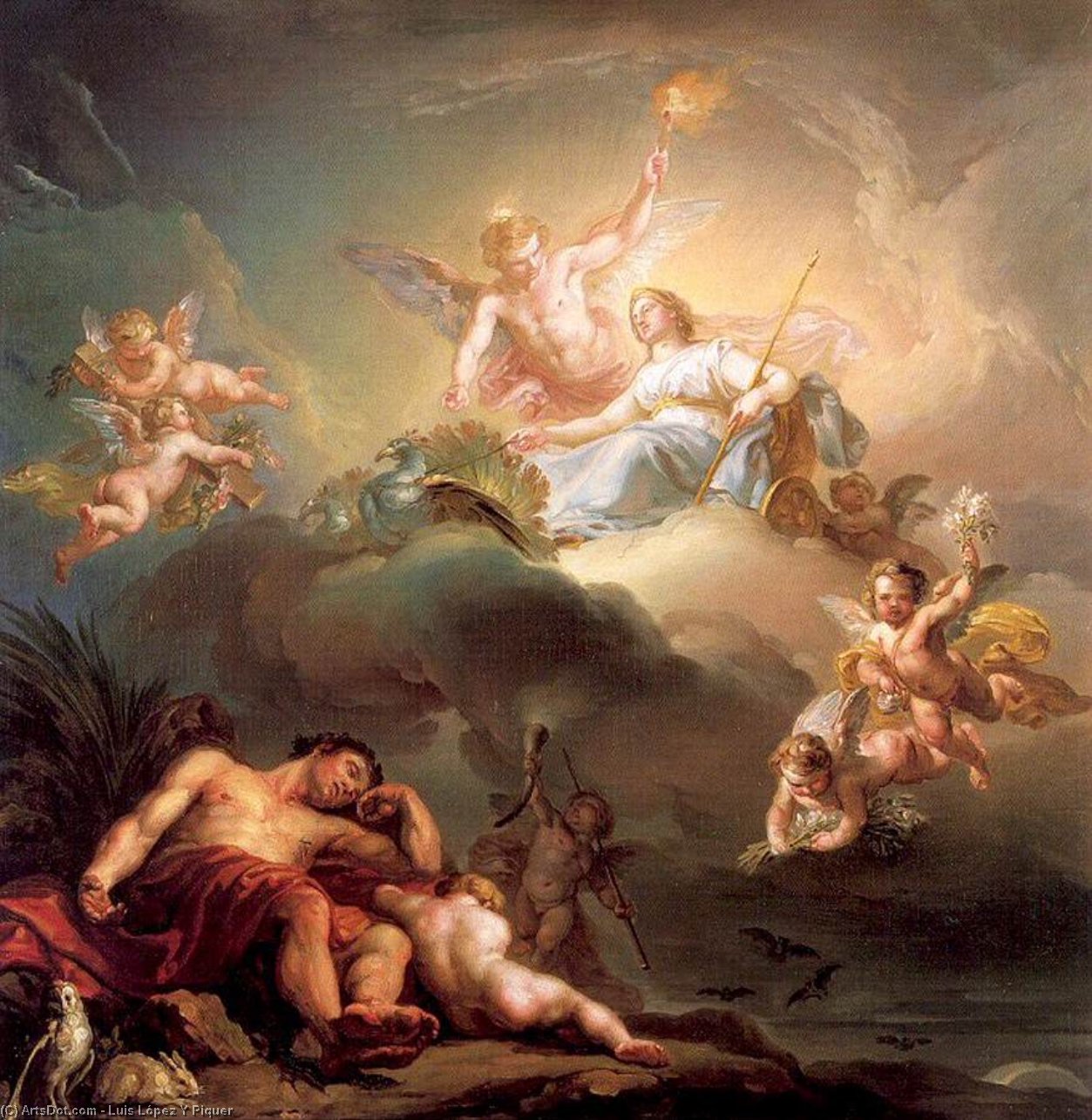 The Goddess Juno In The House Of Dreams — Luis López Y Piquer