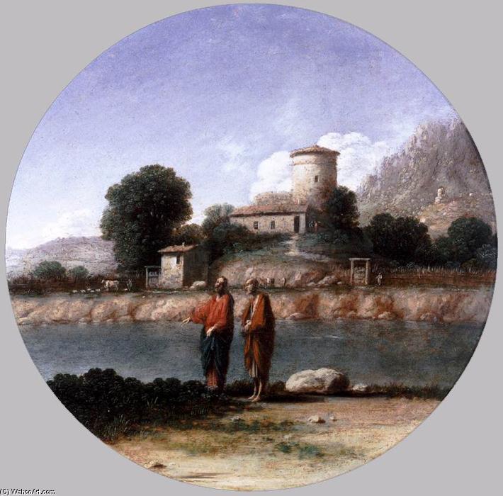Landscape With Christ And St Peter — Goffredo Wals (goffredo Tedesco)