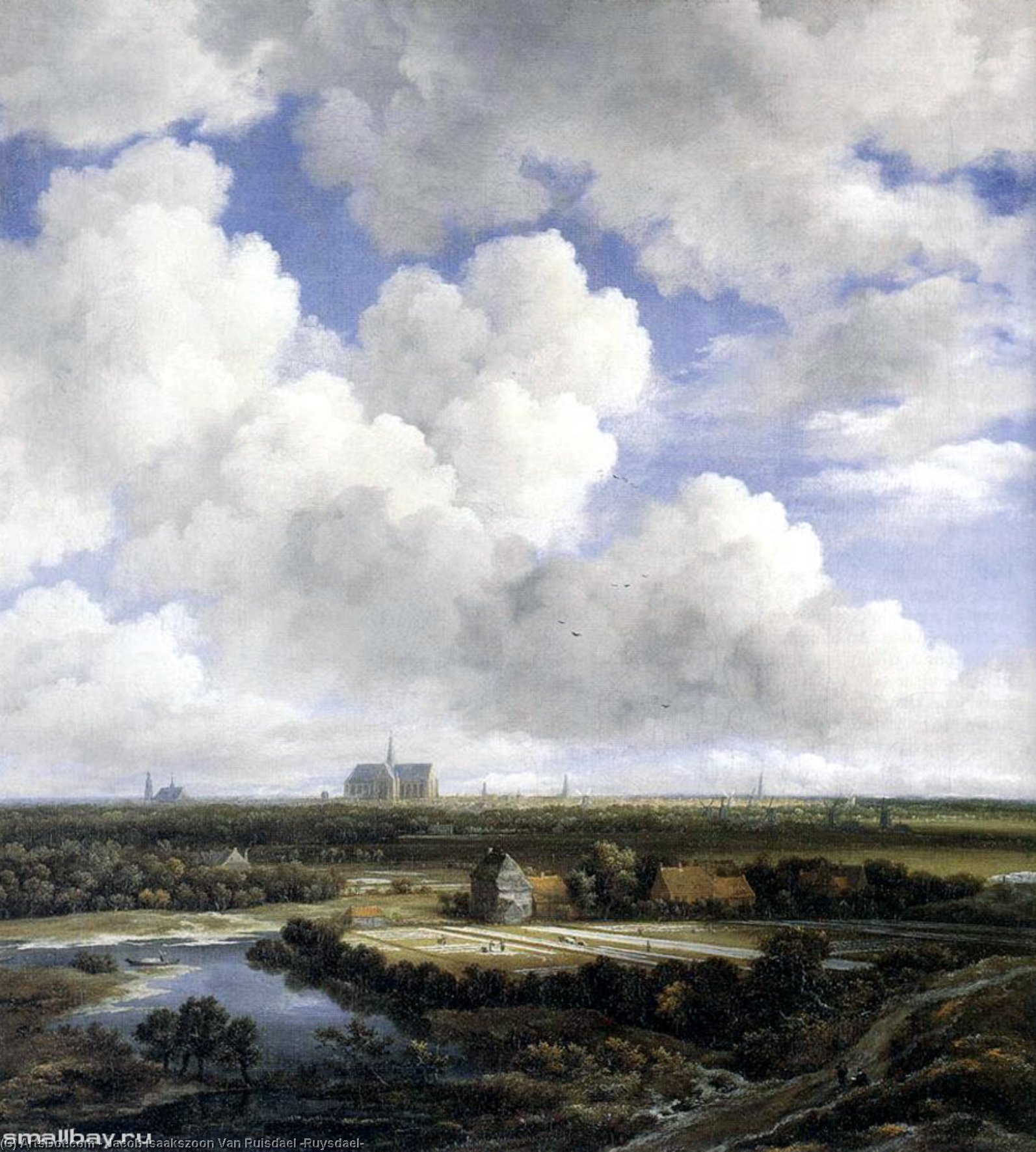 View Of Haarlem With Bleaching Grounds — Jacob Isaackszoon Van Ruisdael