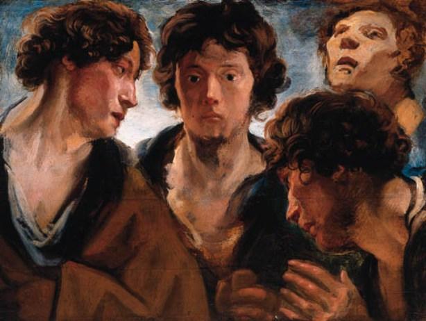 Four Studies Of A Man's Head — Jacob Jordaens