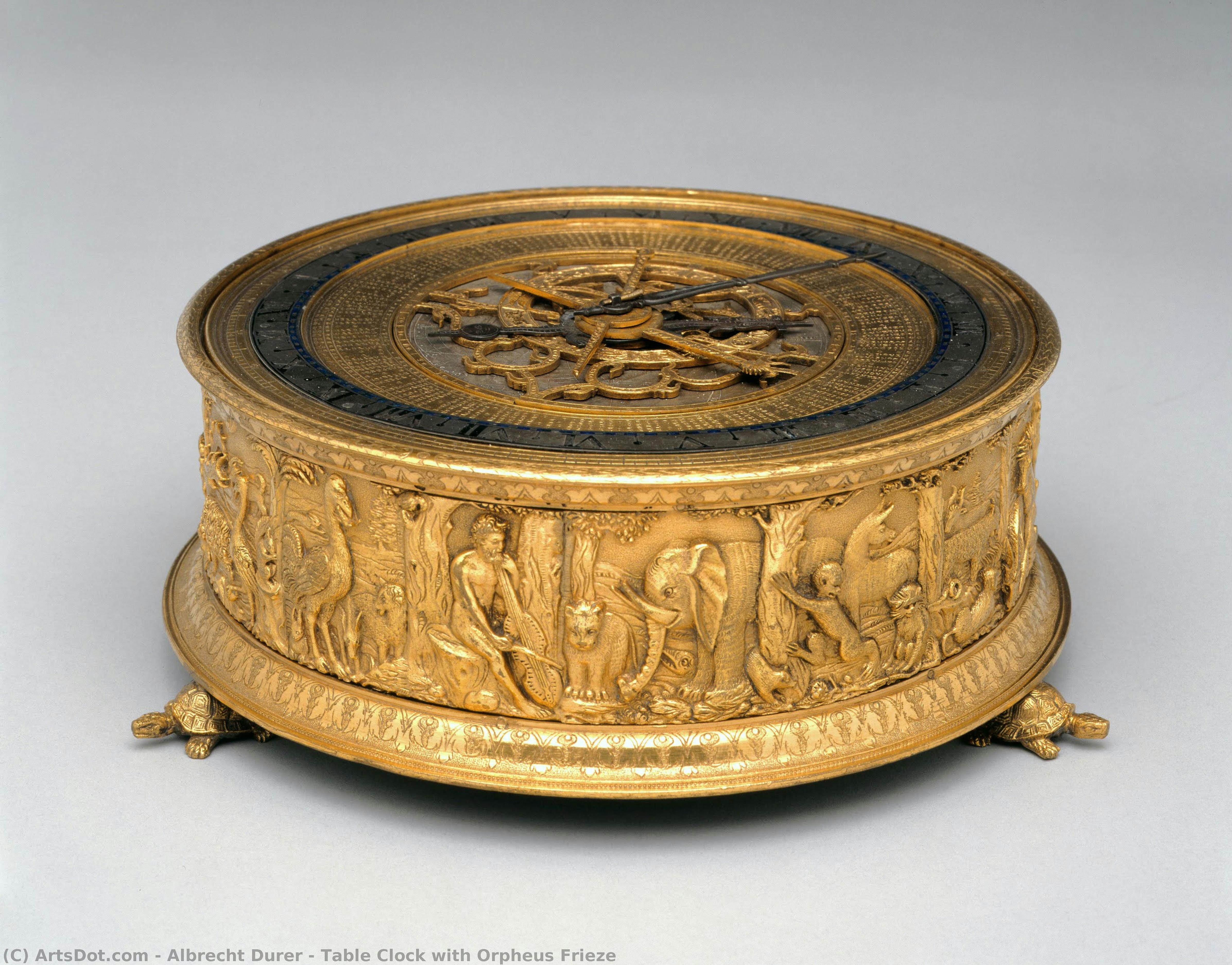 Table Clock With Orpheus Frieze — Albrecht Dürer