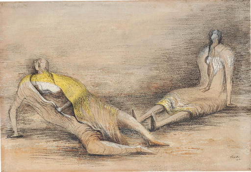 Two Draped Figures — Henry Moore