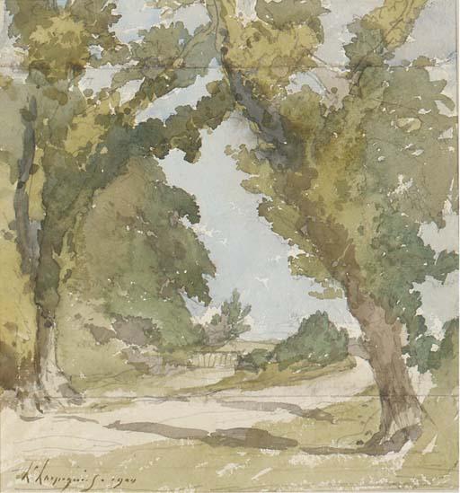 A Wooded Landscape — Henri-joseph Harpignies