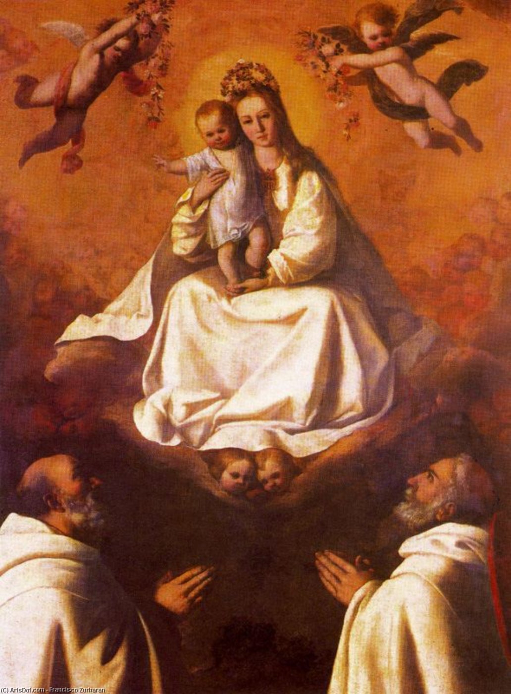 La Virgen De La Merced Y Dos Mercedarios — Francisco De Zurbarán