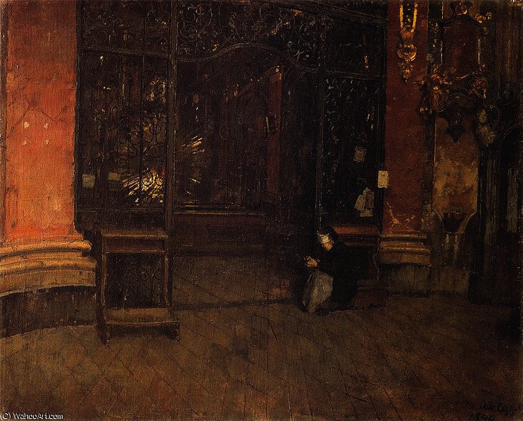 Interior Of St. John's Church In Munich — Albin Egger Lienz