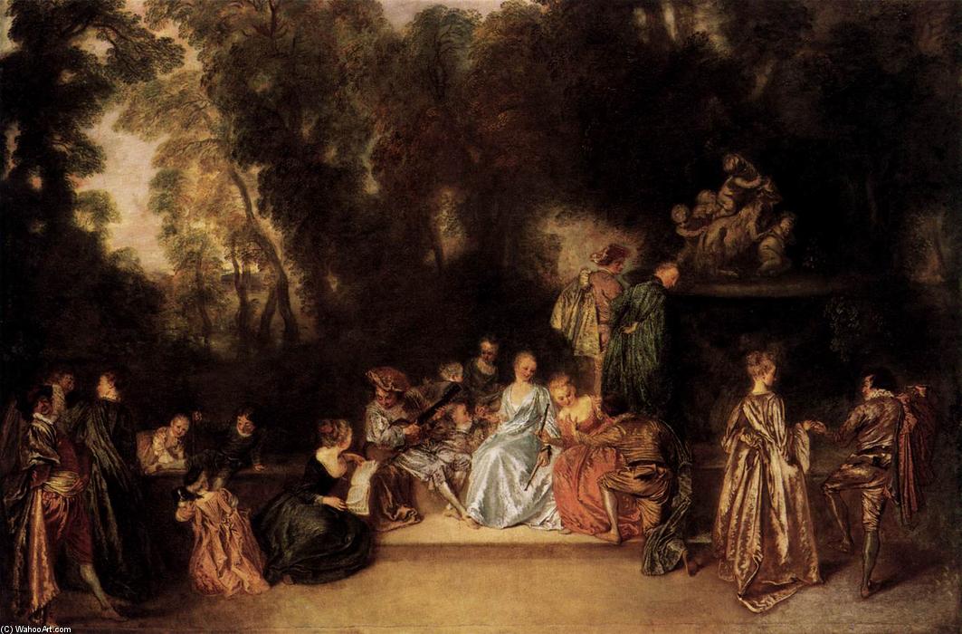 Party In The Open Air — Jean-antoine Watteau