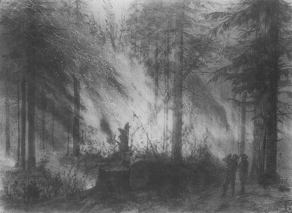 Fire In Dry Cobra — Vasily Dmitrievich Polenov