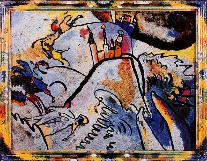 Cuadro Sobre Vidrio Con Sol — Wassily Wassilyevich Kandinsky