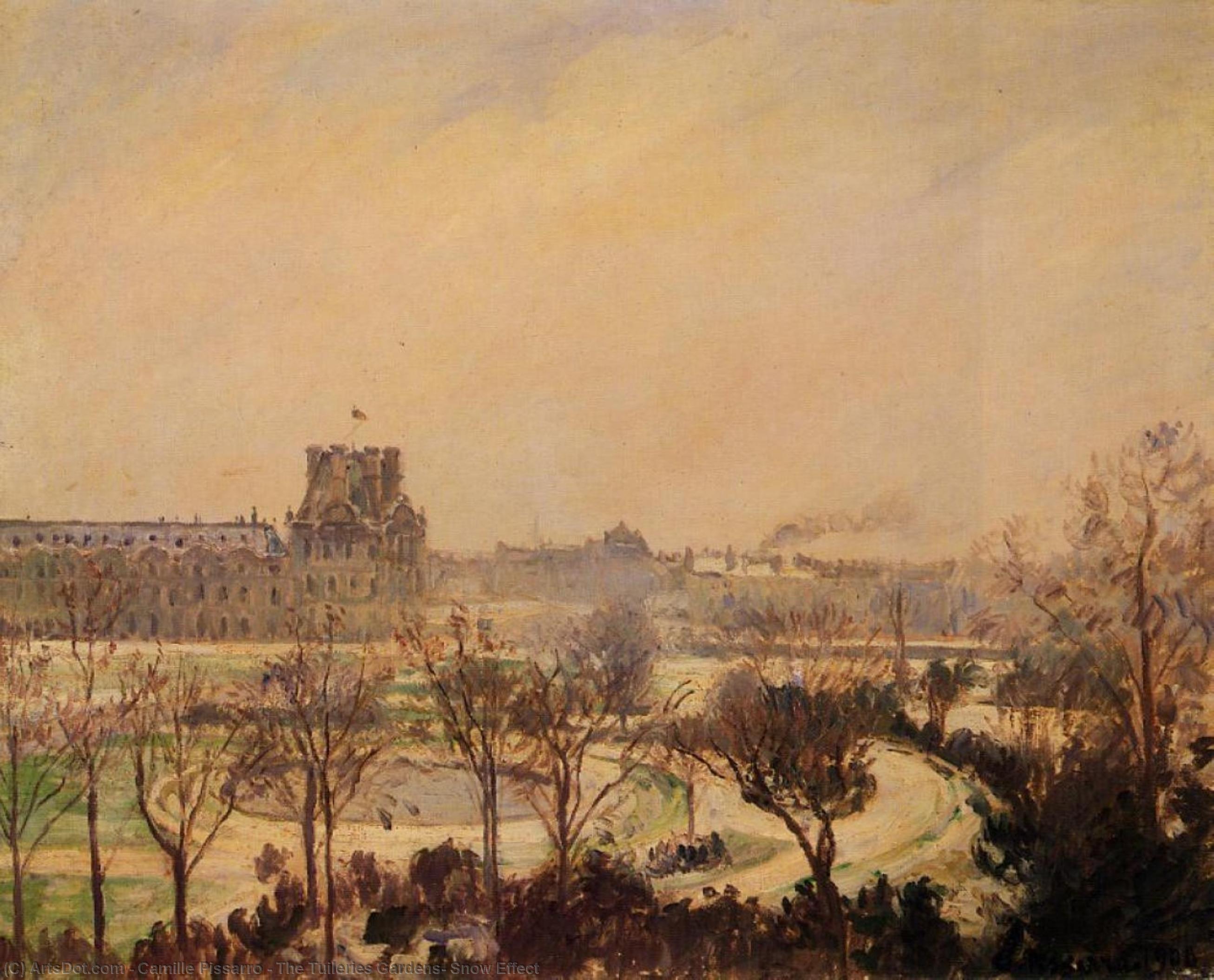 The Tuileries Gardens: Snow Effect — Camille Pissarro