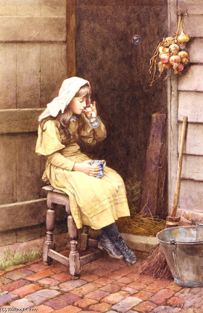 'blowing Bubbles' — Charles Edward Wilson