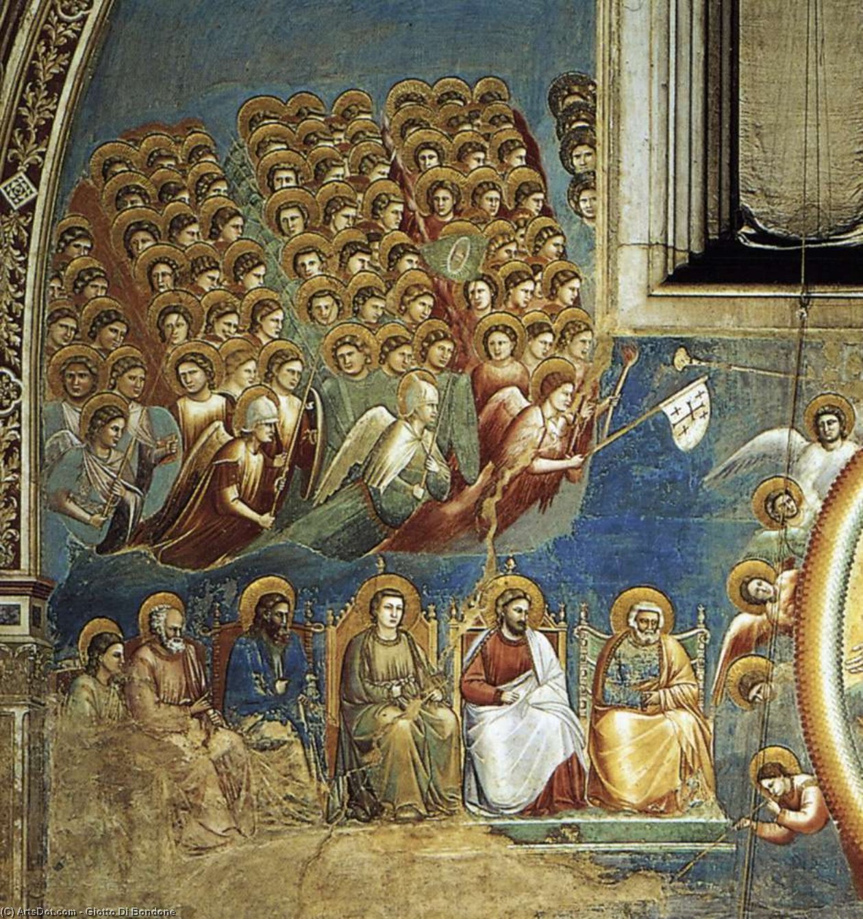 Last Judgment (detail 3) (cappella Scrovegni (arena Chapel), Padua) — Giotto Di Bondone