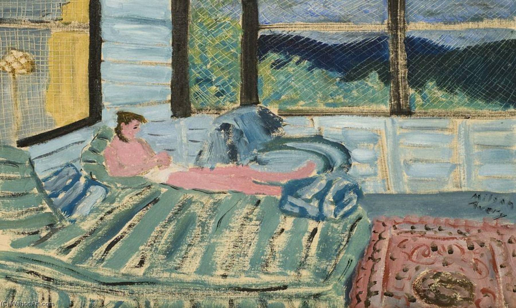 Study For Interior With Figure — Milton Avery