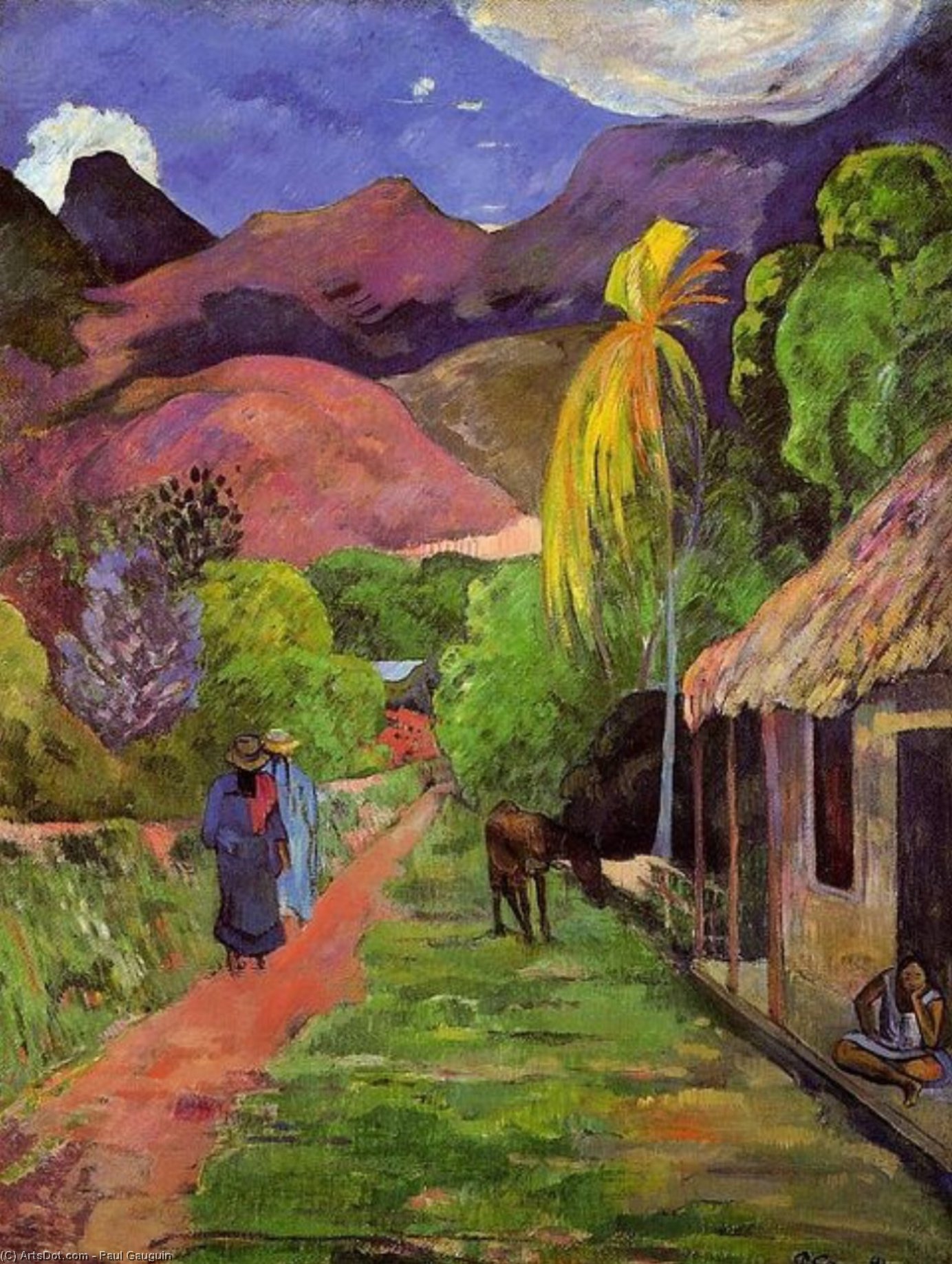 Road In Tahiti — Eugène Henri Paul Gauguin