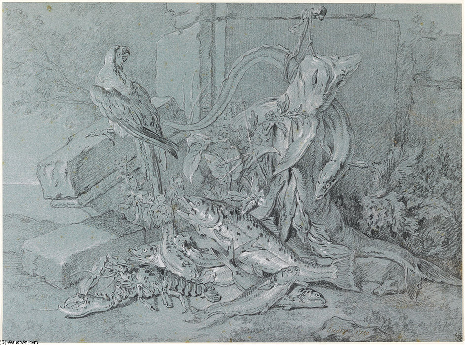 Still-life With Fish And Parrot — Master Of The Parrot