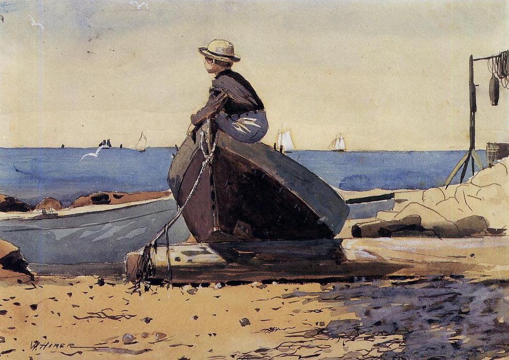 Waiting For Dad (also Known As Longing) — Winslow Homer