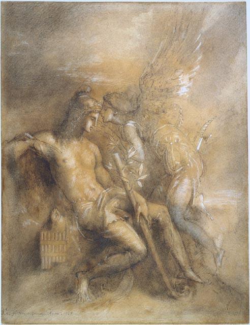 Hesiod And The Muse_ — Gustave Moreau