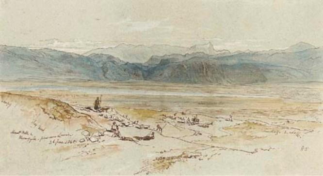 Mount Oeta And Thermopylae From Near Lamia — Edward Lear